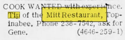 Tip of the Mitt Land - Aug 1965 Ad (newer photo)